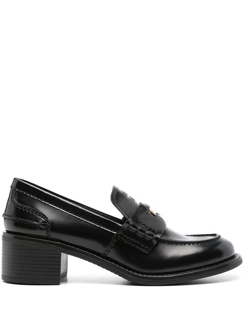 Black Leather Penny Loafers MIU MIU | 5D276EF-050055F0002
